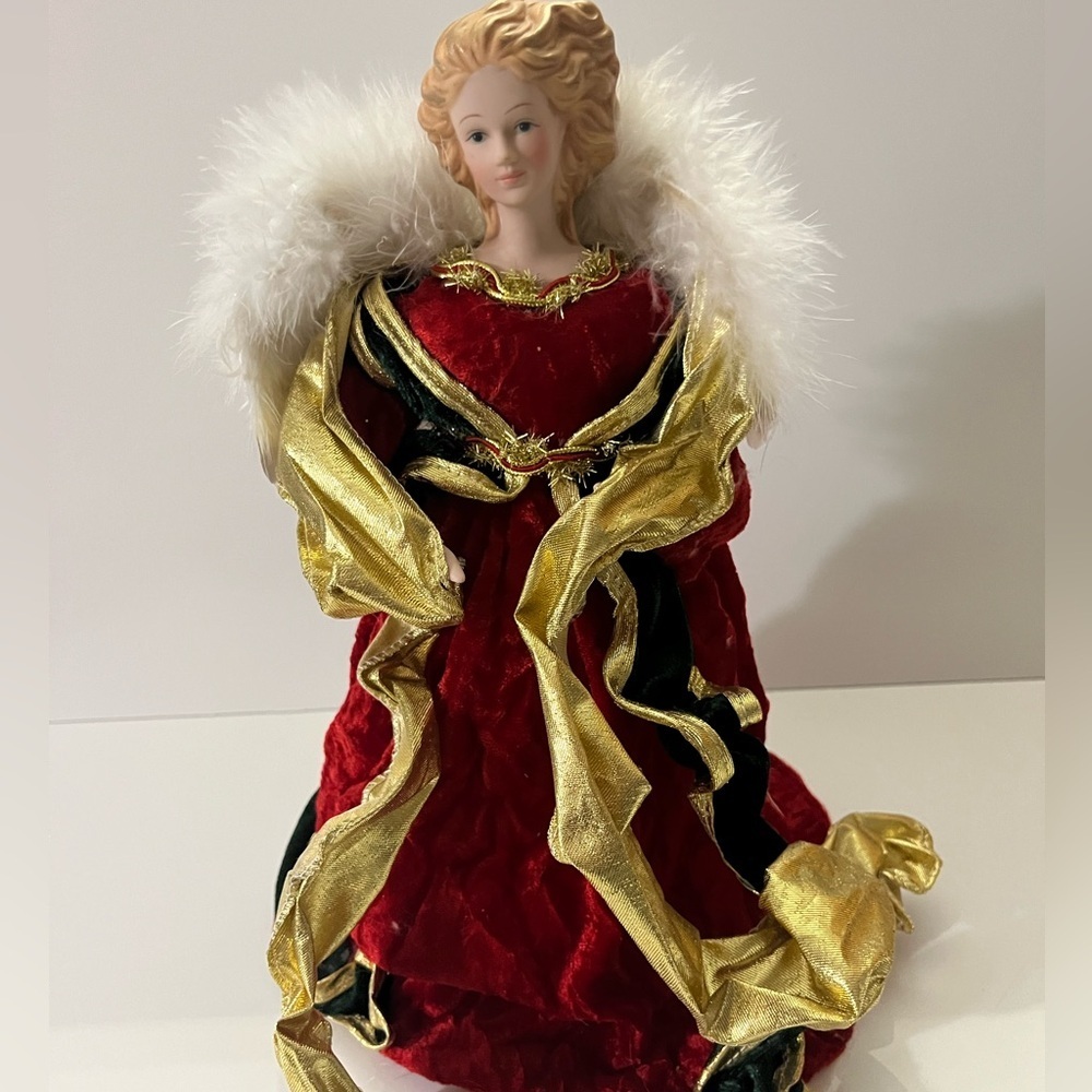 Vintage angel Christmas tree topper